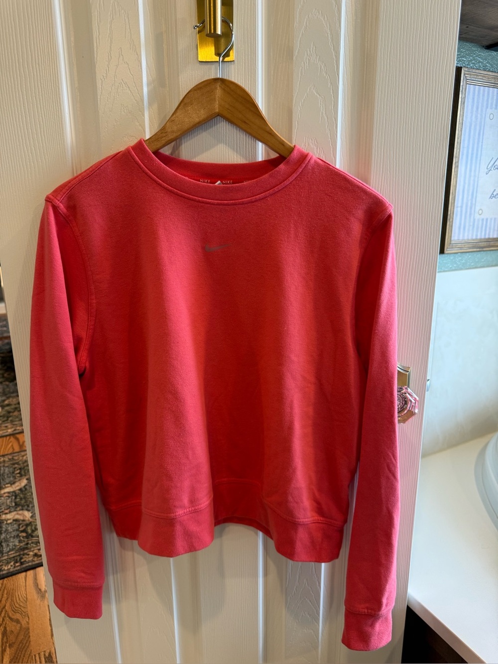 Nike Women's Dri FitCrewneck Sweatshirt - Coral Pink